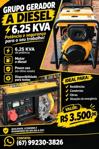 Grupo gerador a venda