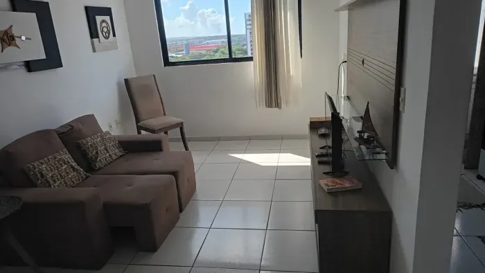 Apartamento mobiliado para aluguel, 01 quarto, sala, área de serviço perto do Manaira Shop