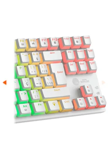 Teclado Mecânico Gamer Ninja Leap Pudim - LED Rainbow - ABNT2 (Com Ç) lacrado na caixa