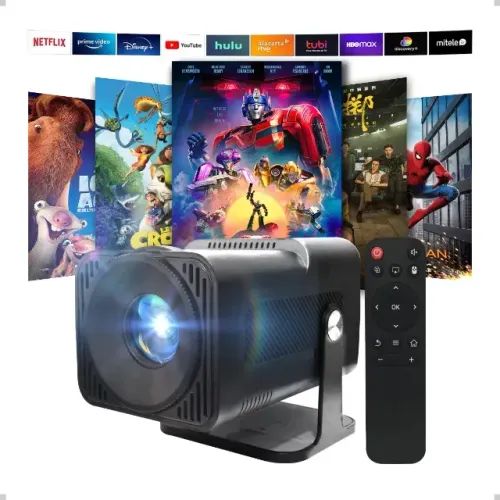 Projetor Hy320 Mini FHD Android 13 Wi-fi Bluetooth Cinema Cor Preto