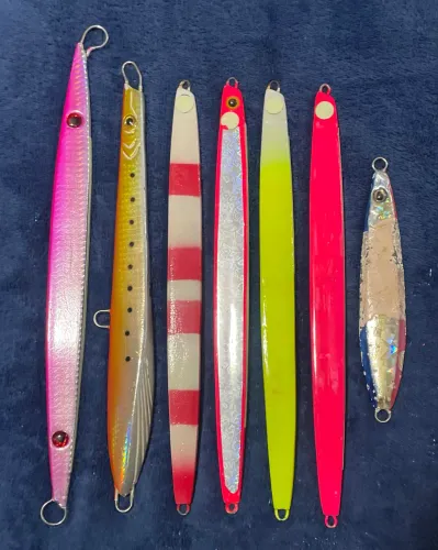 Lote 7 iscas Jig oceânicos, pescaria de plataforma, alto mar 