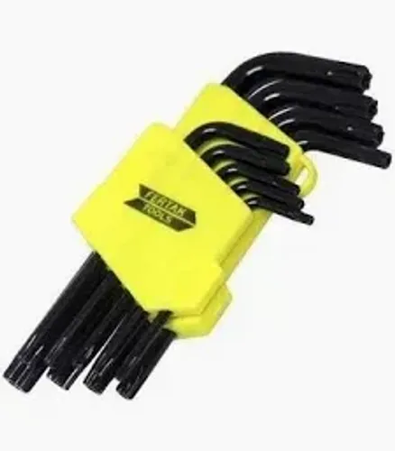 Chave Torque Torx estrela Tipo L jogo kit 9 Peças Profissional Fertak