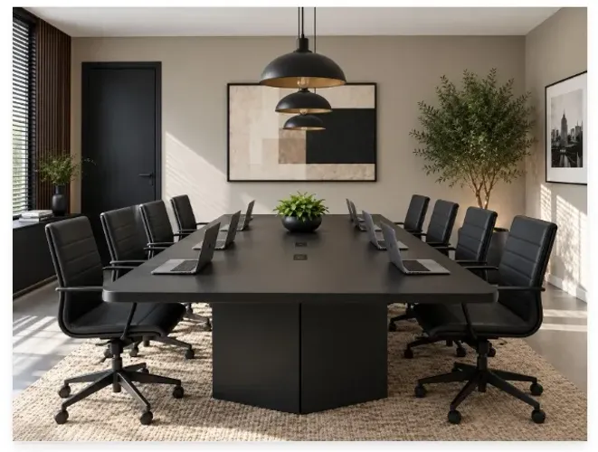 Mesa De Reunião Diamond-Shaped Delluxe: Alto Padrão. L270cm x P 140cm x A74cm
