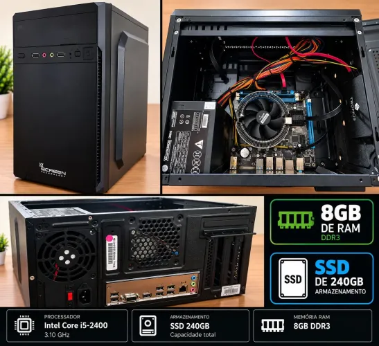 Pc Intel core i5|. 8 GB RAM e SSD de 240GB