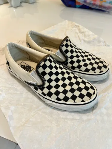 Tênis Slip-On Checkerboard Black White nº39