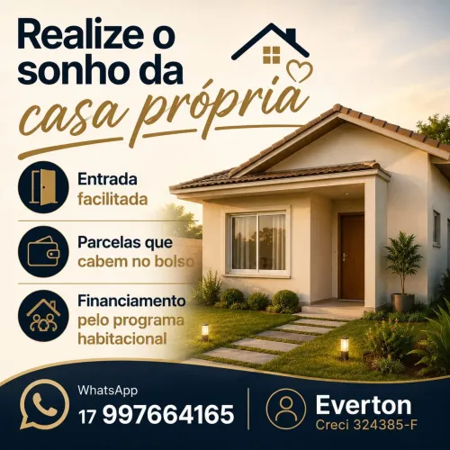 Construímos em toda região, me chame que te ajudo conseguir sua tão sonhada casa .
