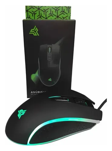 Mouse Gamer Rgb Led Jogo Profissional Computador Pc Optical Preto Rgb anúbis