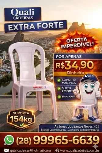 Cadeira com suporte até 154 no precinho