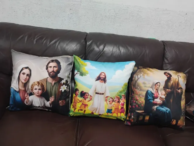 Almofadas religiosas _fé, amor e proteção para seu lar