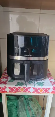 Fritadeira Air Fryer Black Decker 7 Litros Preta e Inox 220v