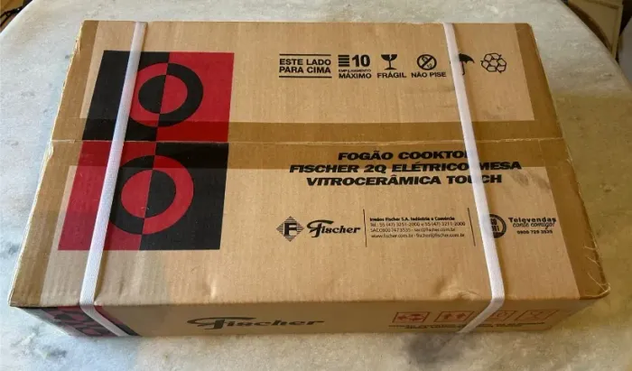 Fogão Cooktop Fischer 2Q elétrico mesa vitrocerâmica touch 220v