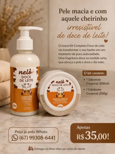 Seu banho com cheirinho de doce de leite!