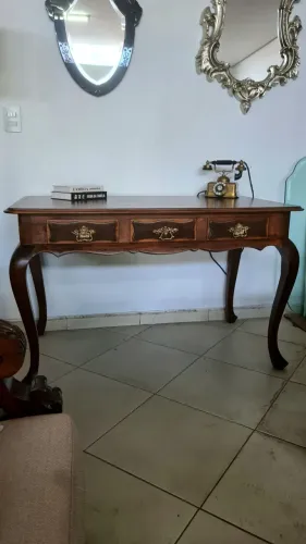 Escrivaninha / Mesa de Escritório Chippendale Luxo Com Gavetas