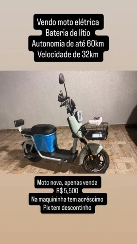 Vendo scooter elétrica 1000w de lítio novíssima não usada