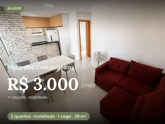 ALUGO APTO MOBILIADO - CONDOMÍNIO VISTA DAS CASTANHEIRAS - PLANALTO