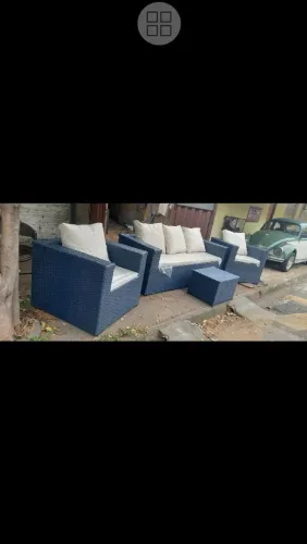 Conjuto sofa de fibra 