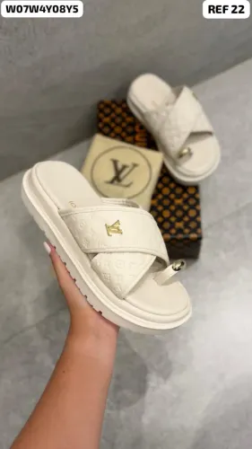 Papete Louis Vuitton branca a Feminina bem Confortável 