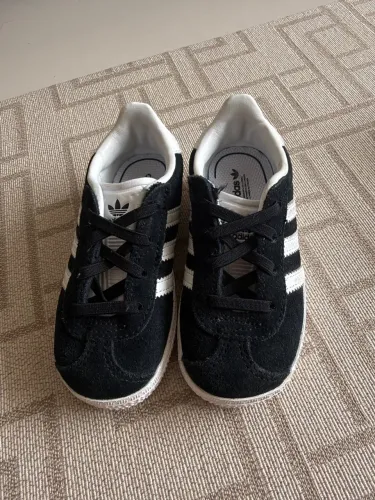 Tênis Adidas Gazelle Infantil Preto e Branco Original