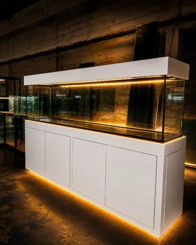 Aquário 230x70x70 completo de mdf ultra naval
