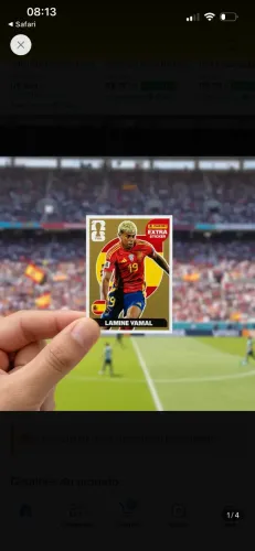 Extra sticker Lamine Yamal dourada
