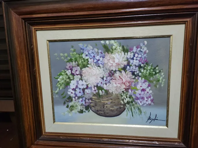 Quadro Floral Pintado a Mão