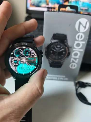 Smartwhat Zeblaze Statos 2 Plus, Visor Amoled e GPS. Bateria dura mais de 5 dias.