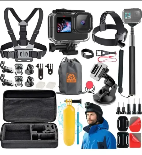 Kit aventureiro caixa estanque acessório Gopro Hero 5 6 7 Black 