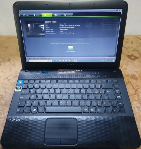 Notebook Sony Vaio Core I3 2° Geração 8gb de Memória SSD 120gb Placa de Vídeo Geforce 410