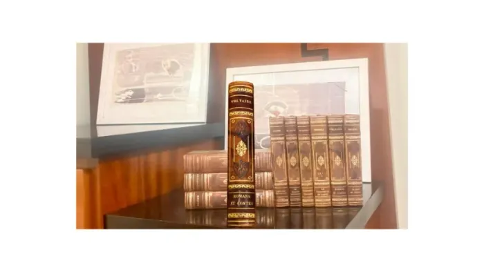 Livros clássicos franceses capa meio couro (venda unitária)