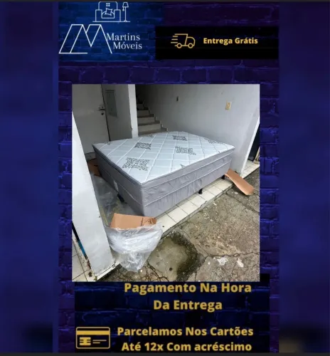GRANDE PROMOÇÃO CAMA CASAL BOX MOLA ENSACADA CONJUGADA ENTREGA GRÁTIS  