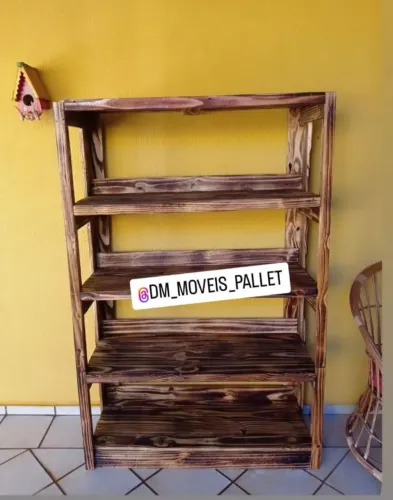 Prateleira comercial pallet rústico 