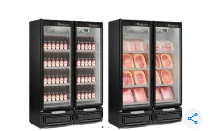 Expositor Cervejeira/carne 2 portas 950 litros Gelopar