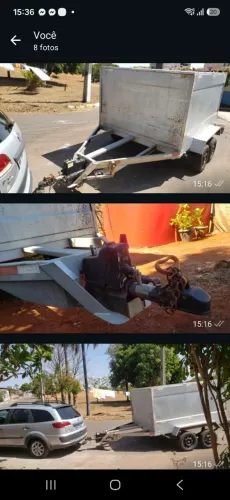 Carretinha reboque baú trucada grande *