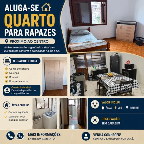 Aluga se Quarto para Rapazes