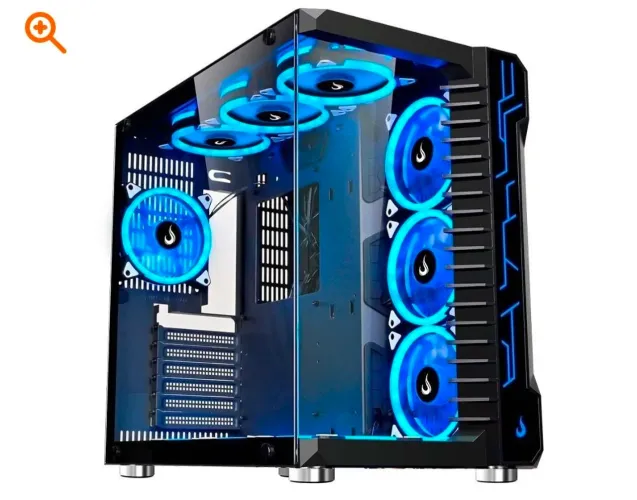 Gabinete Gamer Rise Mode Galáxia Glass + Fonte MSI A650BN e Water cooler RGB 240mm