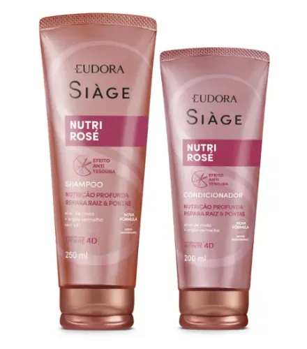 Combo Siàge Nutri Rosé: Shampoo 250ml + Condicionador 200ml