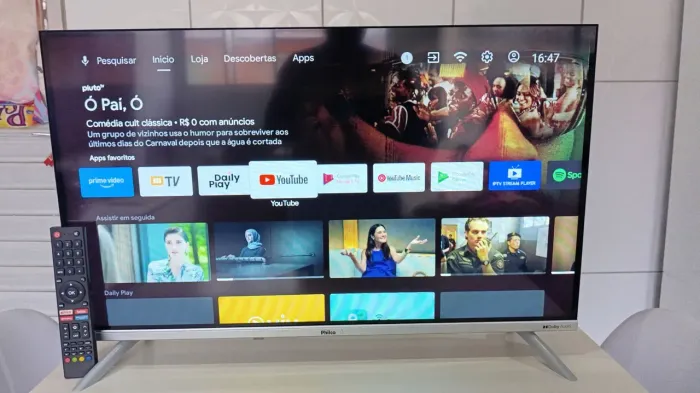 Smart TV 32Pol. Borda infinita Comando de Voz 