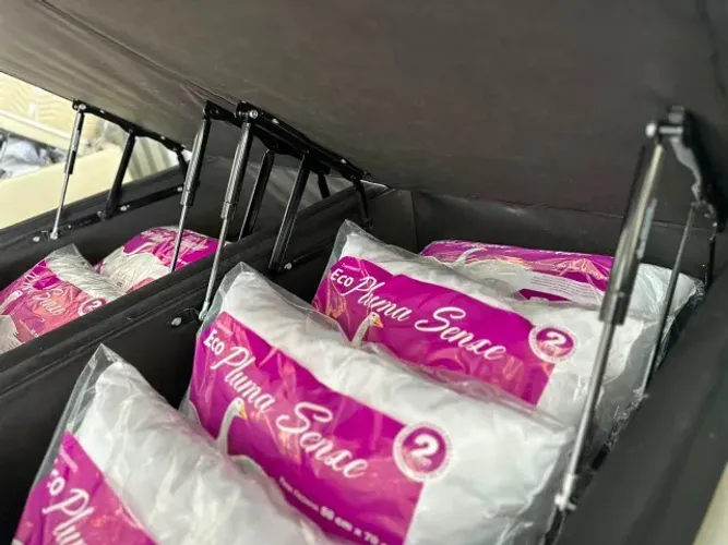 Base Baú Casal luxo Arco de sustentação por pressão! Novo Direto da Fabrica