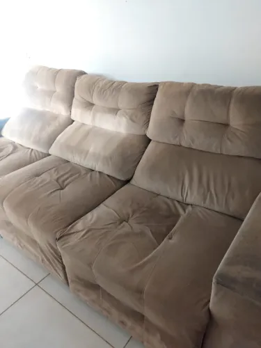 Sofá 3 lugares Bege