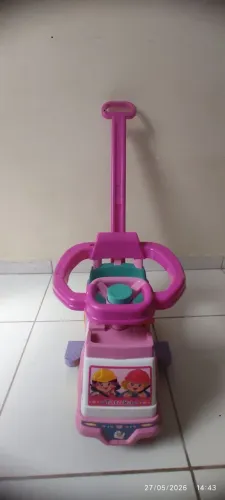 Carrinho Infantil Totoka Rosa com Empurrador