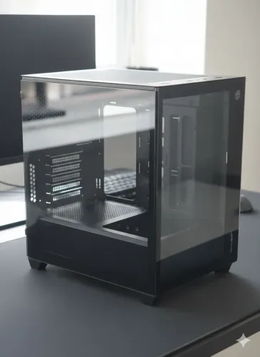 Gabinete aquário Gamer Dasha V2 - Design Com Vidro Temperado Frente E Lateral