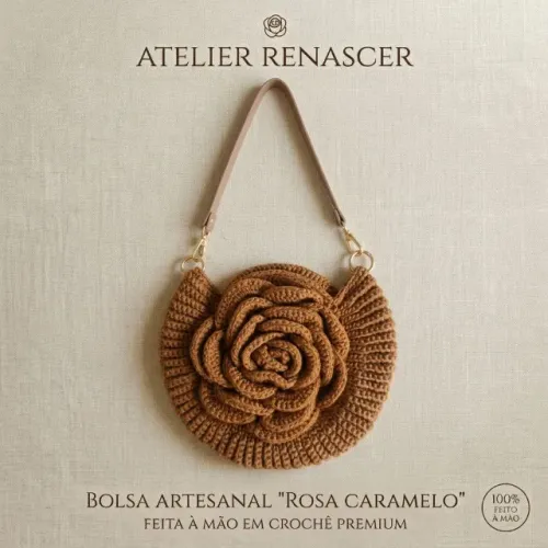 BOLSA ARTESANAL EM CROCHÊ