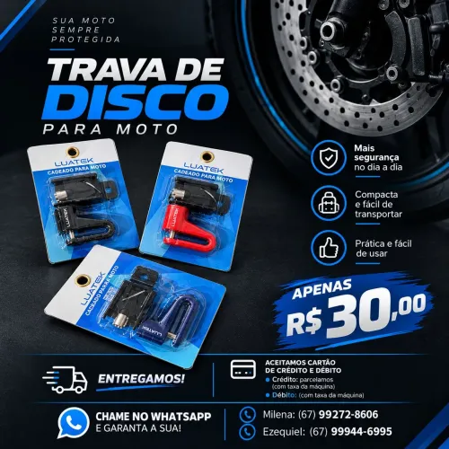 TRAVA DE DISCO P/ MOTO