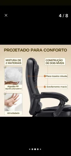 Cadeira executiva na caixa