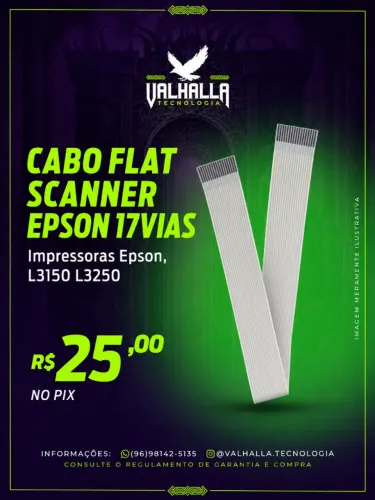 Cabo Flat Scanner Impressora Epson 17 Vias
