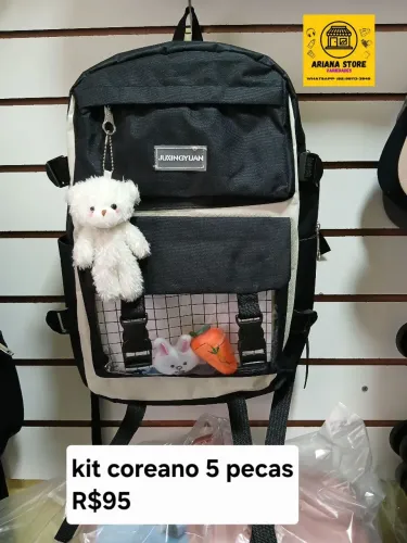 Kit mochila coreano 5 peças