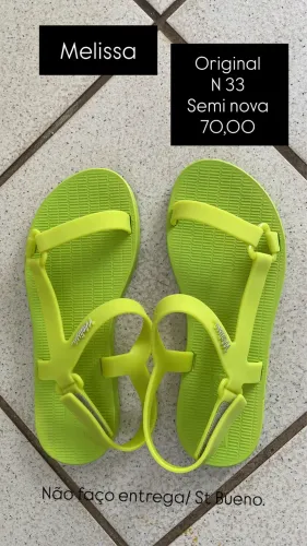 Sandália Papete MELISSA N33 stripes m lover original semi nova apenas 70,00