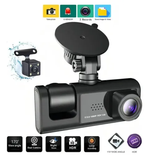 CAMERA VEICULAR FULL HD, 1080p, Wifi