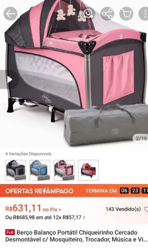Lindo berço camping 