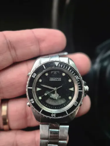 Relógio TECHNOS SKYDIVER PROFISSIONAL CHRONOALARM -  FUNCIONANDO TUDO 
